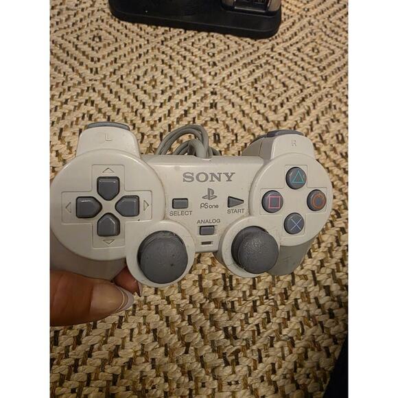 Sony PlayStation 1 PS1 DualShock Analog Gray OEM Controller SCPH-1200 Tested - Picture 7 of 16
